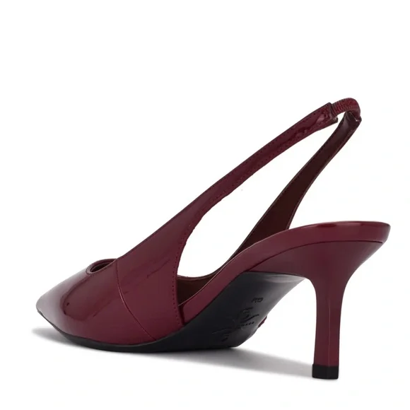 Nine West NWOT Kately 9x9 Slingback Pumps
PLUM PATENT Size  7.5 - Picture 3 of 10